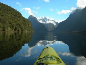 kayak on New Zealand river