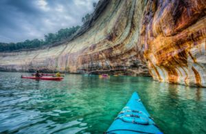 kayaks on National Lakeshore